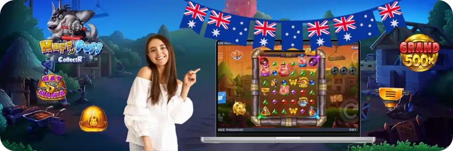 "What is Huff n Puff CollectR - innovative gem-collecting pokie with unique mechanics